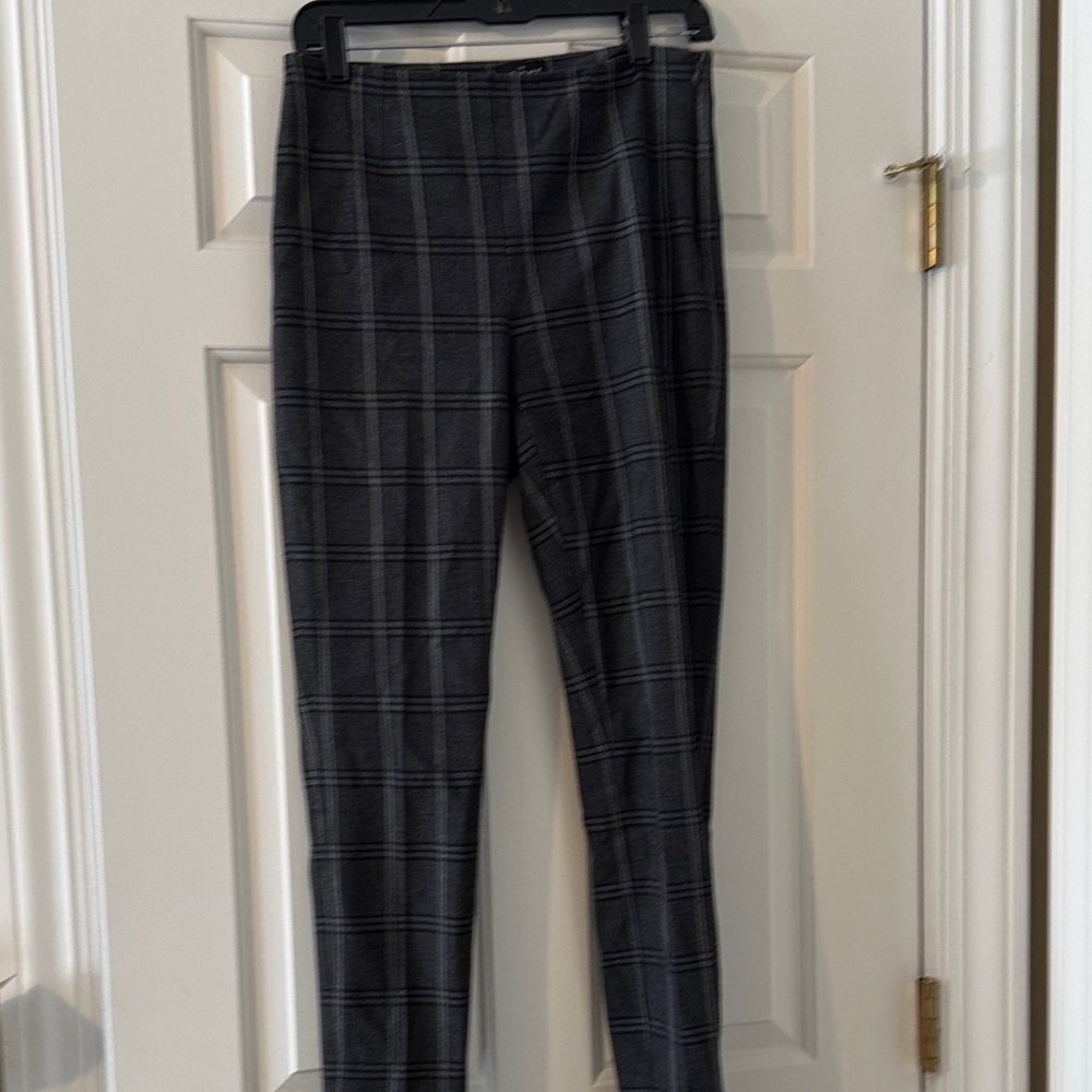WHBM Gray/black Plaid Pants sz 4L EUC